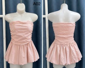 Áo quây ngực hồng chun lưng