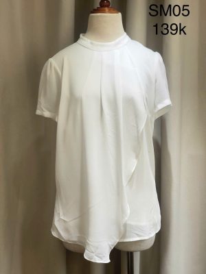 Áo sơ mi vạt chéo ngắn tay