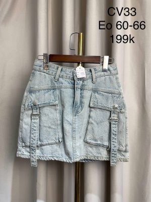 Chân váy túi hộp phối dây đai / Utility Cargo Skirts